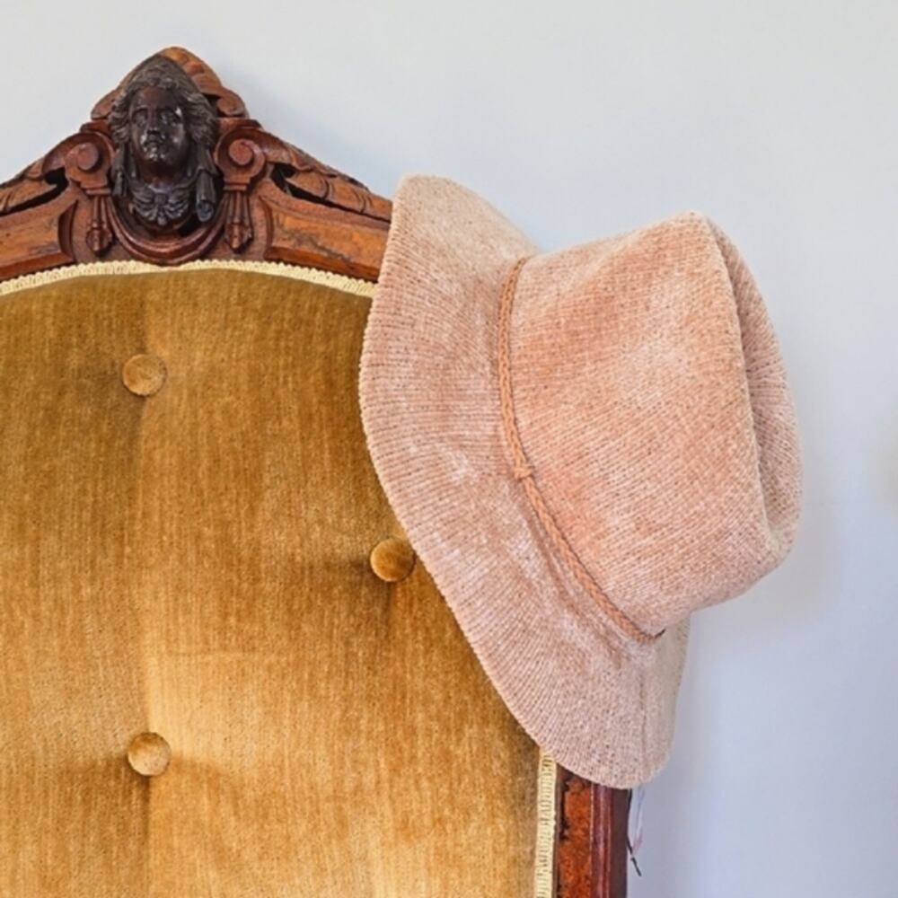 Vince Camuto Chennile Wide Brim Fedora Hat Adjustable Size New Artsy Neutral